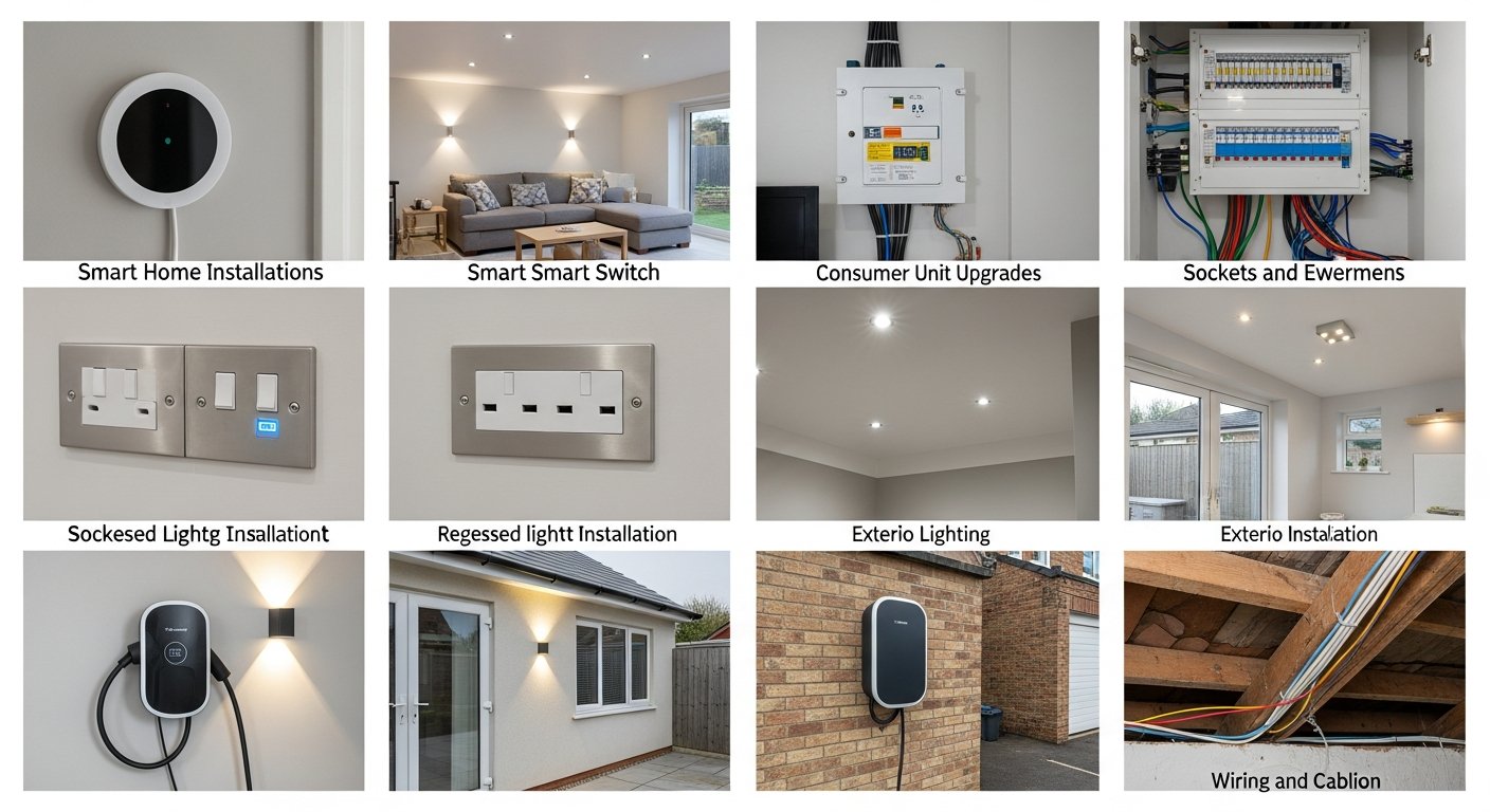 Consumer unit installation by electrician in Huddersfield - neatly wired with labelled circuits